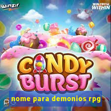 nome para demonios rpg