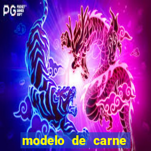 modelo de carne para pagamento