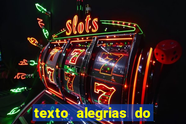 texto alegrias do natal com interpretação e gabarito