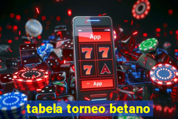 tabela torneo betano